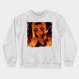 Baddie Revenge Diva with Knife Latina Crewneck Sweatshirt